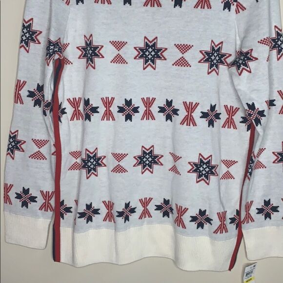 Charter Club Women's Ivory Patterned Mock Neck - Picture 4 of 6